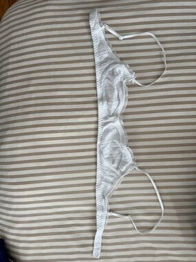 Delicate White Eyelet Unlined Bralette